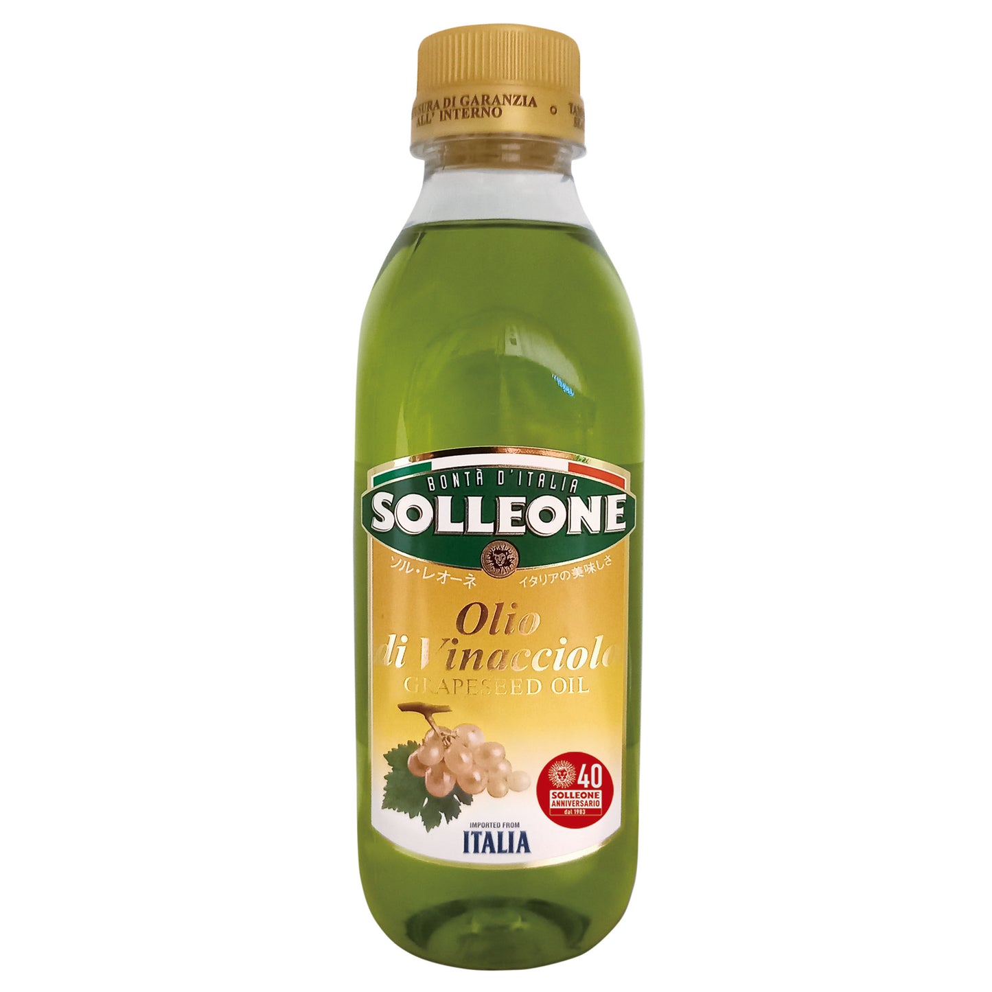 Grape seed oil - SOLLEONE 500ml x 12btl