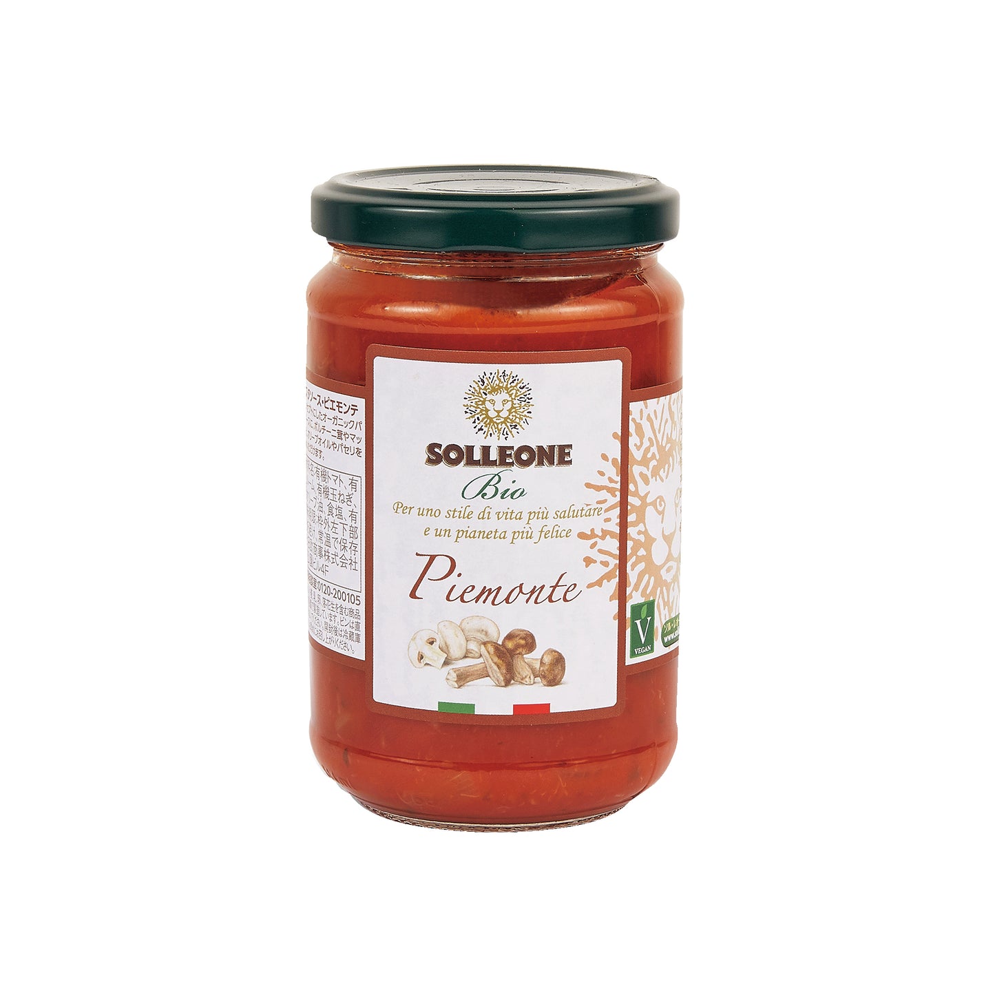 Premium Pasta Sauce "Piemonte" Organic - Solleone Bio 290g x 6pc